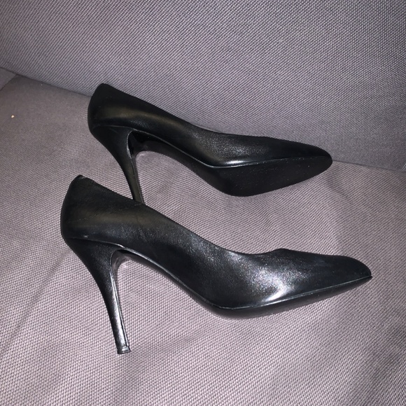 J.Crew Mona Round Toe Black Leather Pumps - Size 11 - Picture 11 of 16